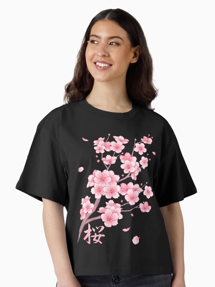 Falling Sakura Cherry Blossom Boxy T-Shirt