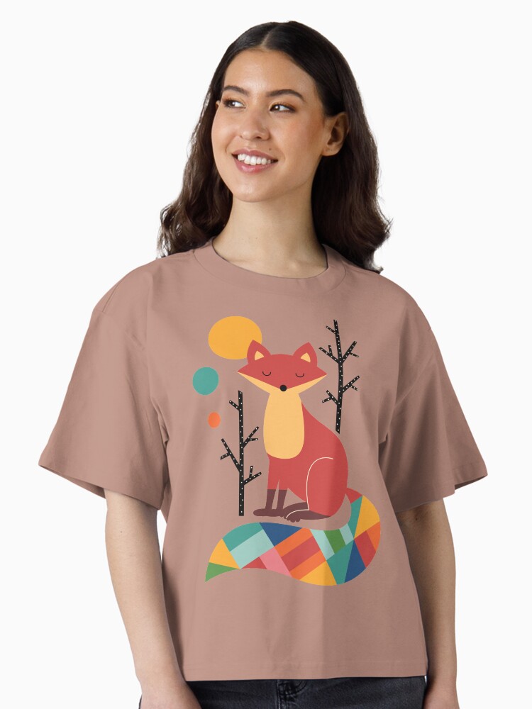 Rainbow Fox Boxy T-Shirt