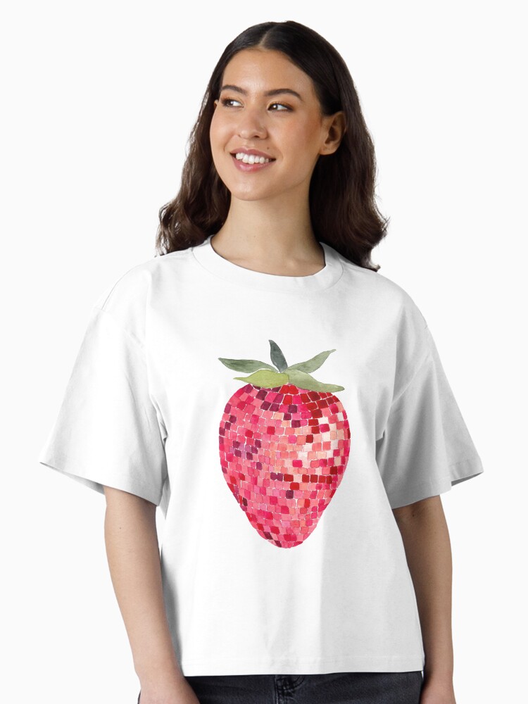 Disco Ball Strawberry Boxy T-Shirt