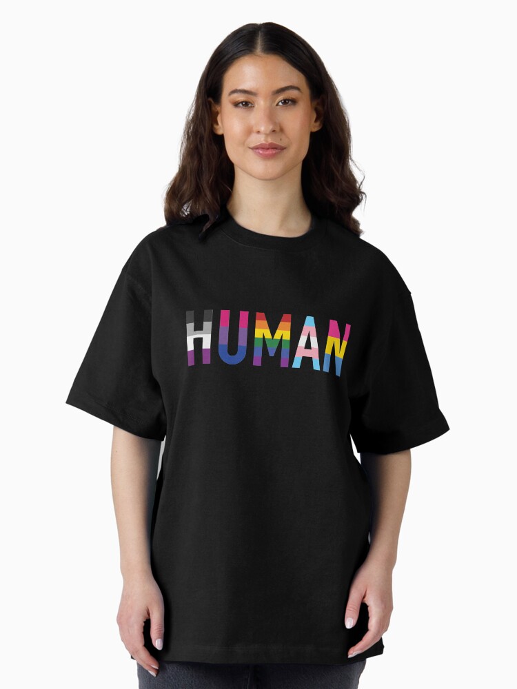 Human, Various Queer Flags 1 Oversized T-Shirt